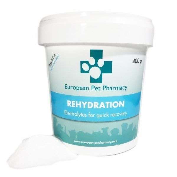 rehidratación de European Pet Pharmacy, es un suplemento para recuperar los electrolitos en perros deportistas.