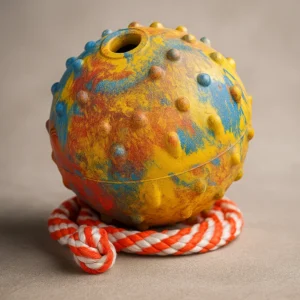 Pelota con cuerda Gappay 7cm para perro. Pelota para el entrenamiento canino