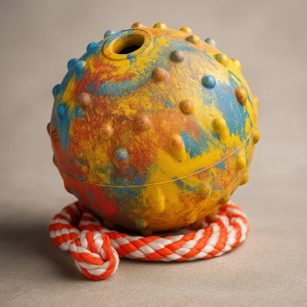 Pelota con cuerda Gappay 7cm para perro. Pelota para el entrenamiento canino