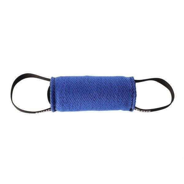 Cilindro dos asas azul de tela francesa para perro