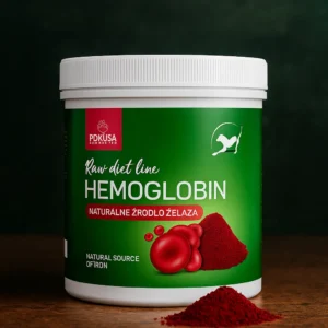 Suplemento natural para perro hemoglobina, sangre en polvo para recuperación muscular.