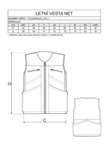 tallaje chaleco summer