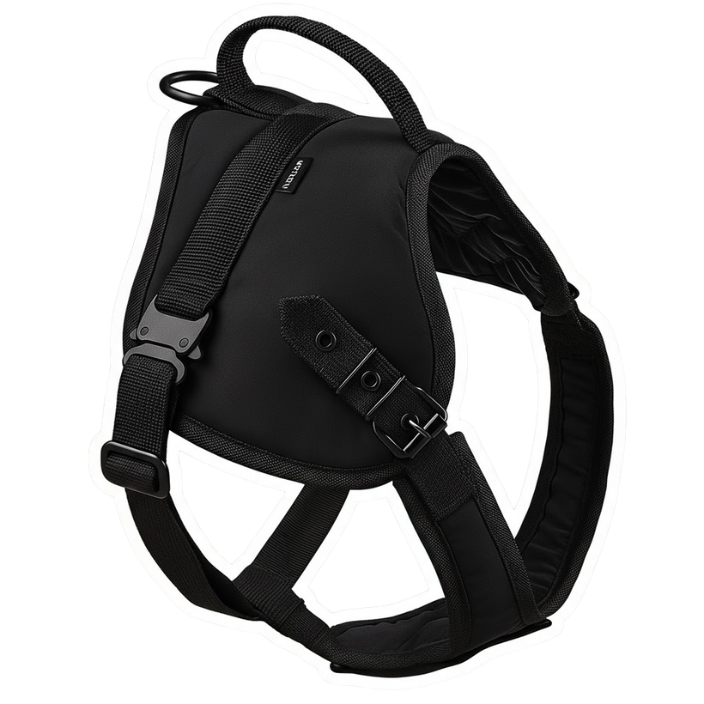 arnés para perro cuero negro